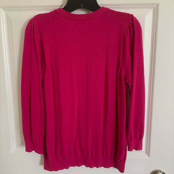 Charter Club Pink Embellished Crew Neck Long Sleeve Top sweater size Large - Picture 4 of 9